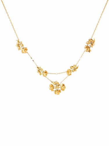 Collier Collier Draperie ancien or et perles fines 58 Facettes