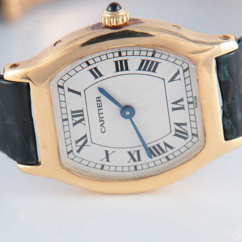 Montre Montre Cartier or jaune modèle tortue 58 Facettes