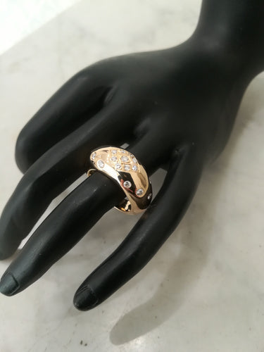 Bague Bague Jonc Diamants Or Jaune 58 Facettes