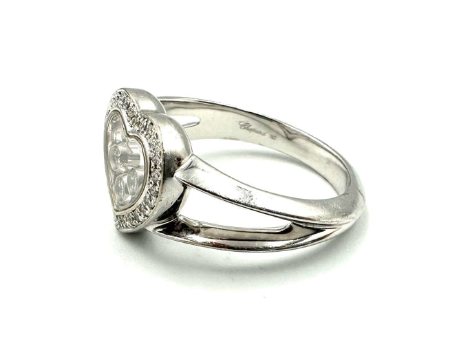 Bague 56 CHOPARD. Bague Happy Diamonds or blanc et diamants 58 Facettes