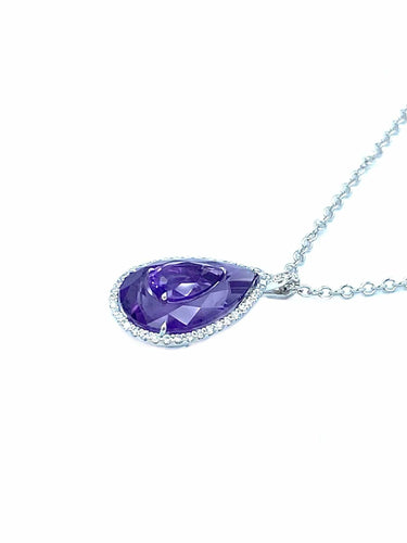 Collier BOGHOSSIAN. Collier Shine Améthyste et Diamants 58 Facettes