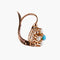 Boucles d'oreilles Boucles d'oreilles dormeuses Perles fines Turquoise 58 Facettes