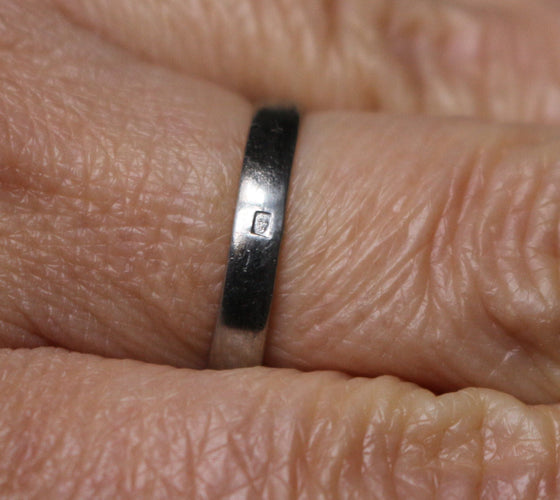 Bague Bague platine et perle grise de Tahiti 58 Facettes 384