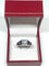 Bague Chevalière or blanc diamant 0,92 carat saphirs synthétiques 58 Facettes