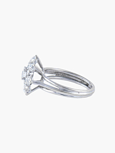 Bague Bague Fleur Diamants, Vers 1950 58 Facettes
