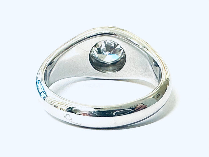 Bague Bague  jonc platine et diamant 0,90ct 58 Facettes