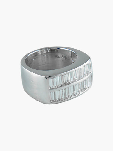 Bague Bague Baguettes de Diamant 58 Facettes