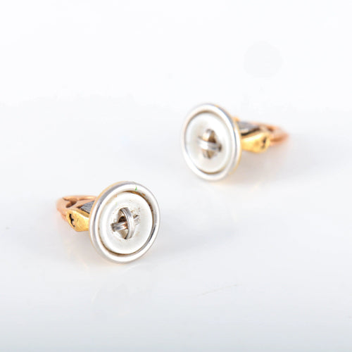 Boutons de manchette Boutons de manchettes or et nacre 58 Facettes