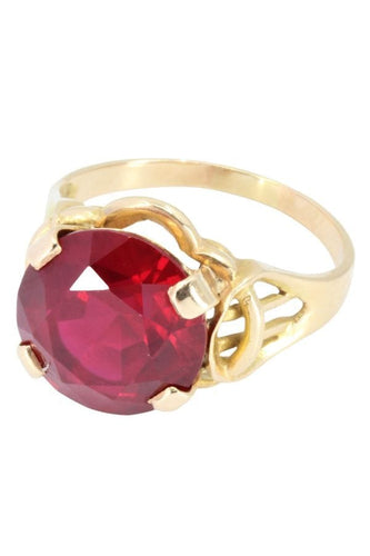 Bague BAGUE MODERNE RUBIS AFRICAIN 58 Facettes 047431