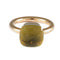 Bague 49 Pomellato – Bague Modèle « Nudo » Classic Quartz Jaune et Or Rose 58 Facettes