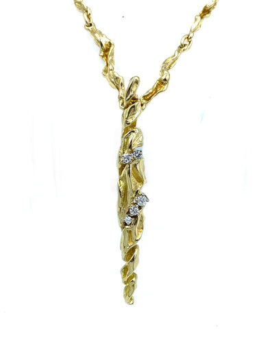 Collier GILBERT ALBERT. Collier or jaune et diamant 58 Facettes