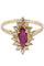Bague 52 MARQUISE MODERNE RUBIS ET DIAMANTS 58 Facettes 040311