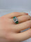 Bague 52 Bague Art Déco Platine, Diamant 1,55cts et Emeraudes 58 Facettes