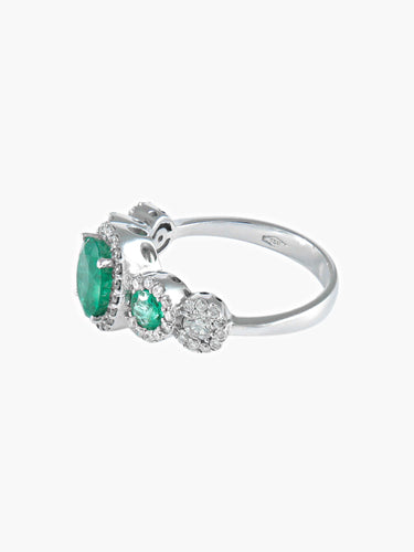 Bague 54 Bague Trilogie Emeraudes 58 Facettes
