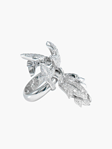 Bague 53 Bague Fleur Mobile 58 Facettes