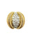 Bague 53 Bague Rétro 1950 or jaune, platine et diamants 58 Facettes