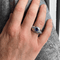 Bague Bague or gris Saphir de Ceylan et Diamants 58 Facettes