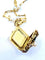 Collier Pendentif sur chaîne émail perles diamants Napoléon III 58 Facettes