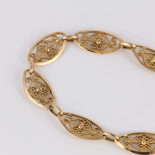Bracelet Bracelet années 20 maille filigranée or 58 Facettes