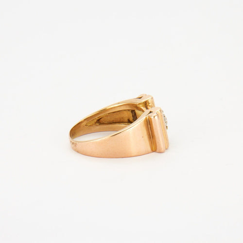Bague 60 Bague Tank Or jaune, diamant 58 Facettes