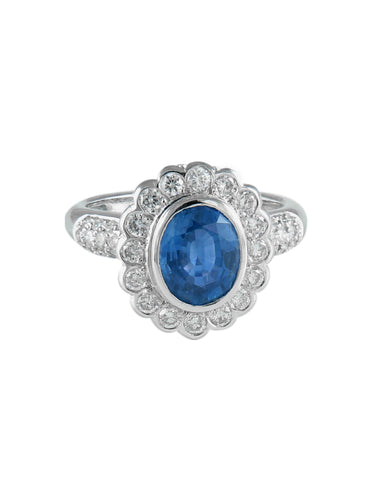 Bague Bague Marguerite Saphir de Ceylan 58 Facettes
