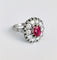 Bague 54 Bague marguerite or blanc rubis entourage diamants 58 Facettes 1-804/4