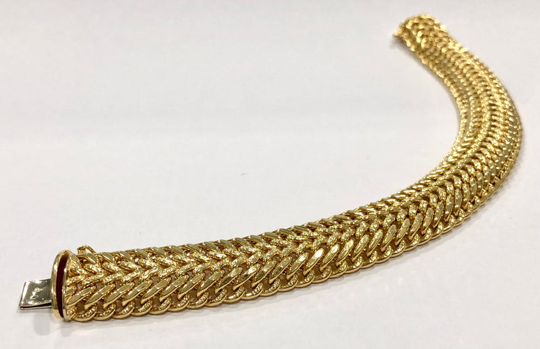 Bracelet Bracelet maille tressée en or jaune 58 Facettes