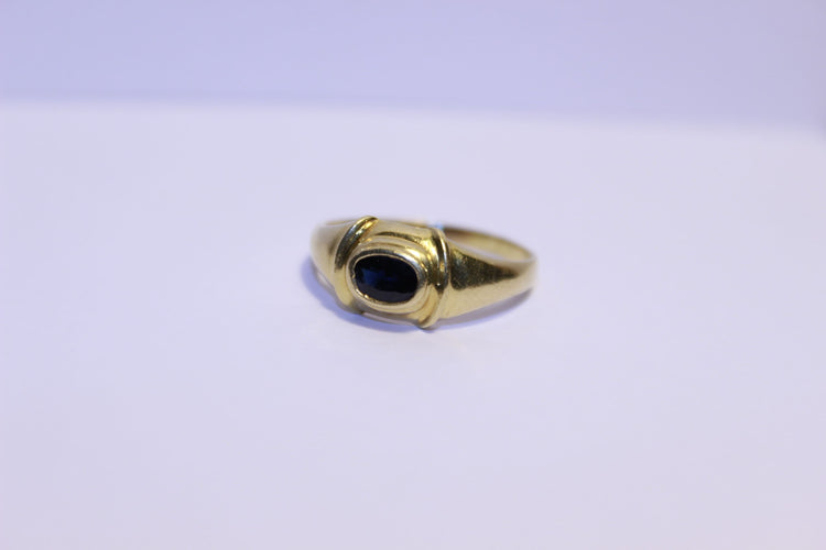 Bague 58 Bague Or jaune Saphir 58 Facettes