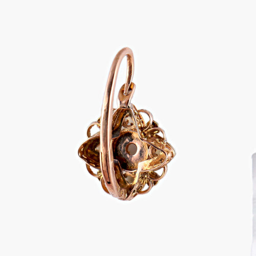 Boucles d'oreilles Boucles d’oreilles anciennes perles fines 58 Facettes
