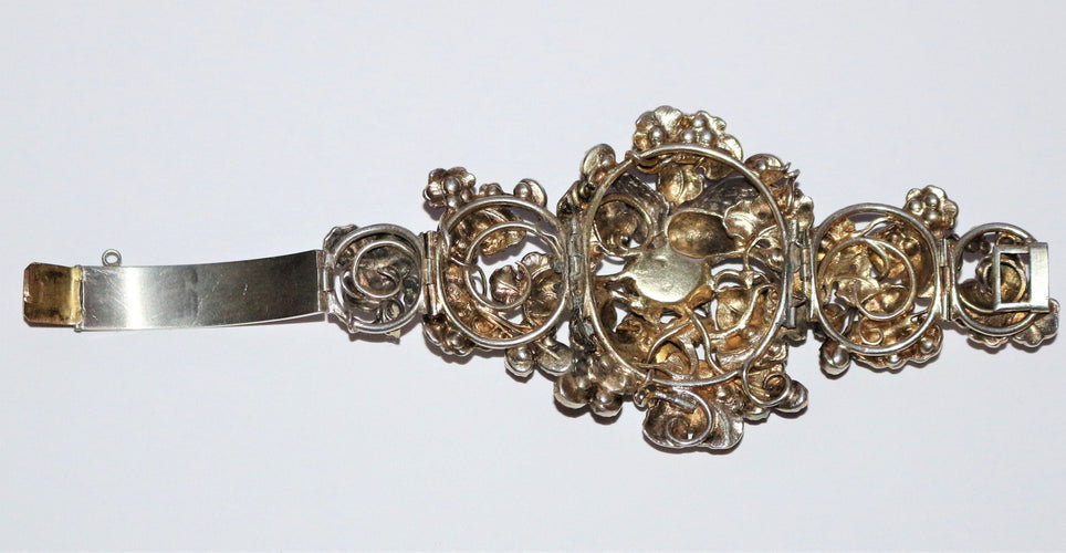 Bracelet Bracelet en argent et vermeil "Oiseau défendant son nid" 58 Facettes 414.1