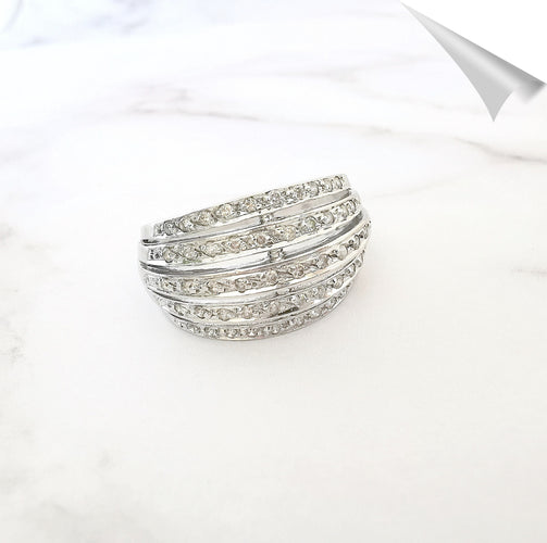 Bague Bague Jonc bombé Diamants 0,50ct 58 Facettes AA 1558