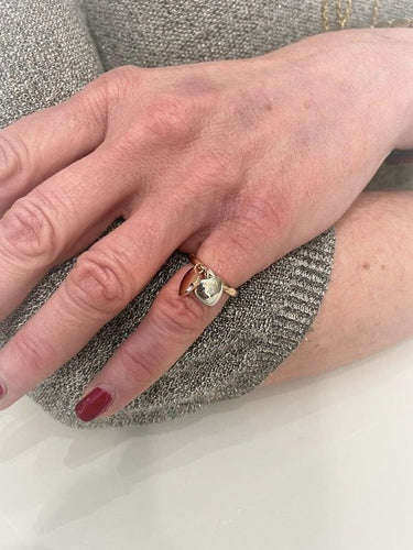 Bague 50 BAGUE COEURS SIGNÉE "DODO" 58 Facettes 040241