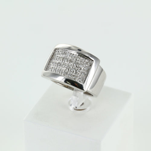 Bague Bague pavage diamants en or blanc 58 Facettes