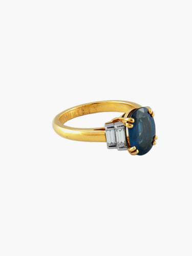 Bague 54 Bague or jaune Saphir 58 Facettes C165