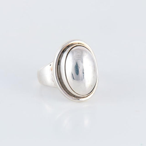 Bague 56 Georg Jensen - Bague Dôme Argent 58 Facettes