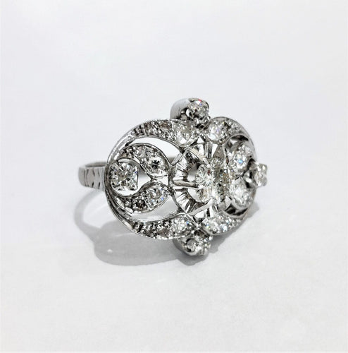 Bague 52 Bague art déco platine diamants 58 Facettes 1-864/3