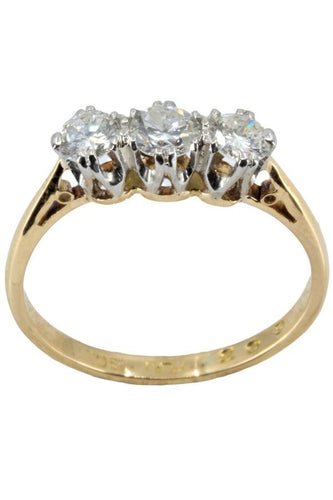 Bague BAGUE ANCIENNE JARRETIÈRE DIAMANTS 58 Facettes 053811