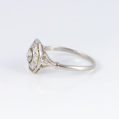 Bague Bague de fiançailles Art Déco or et diamant 58 Facettes