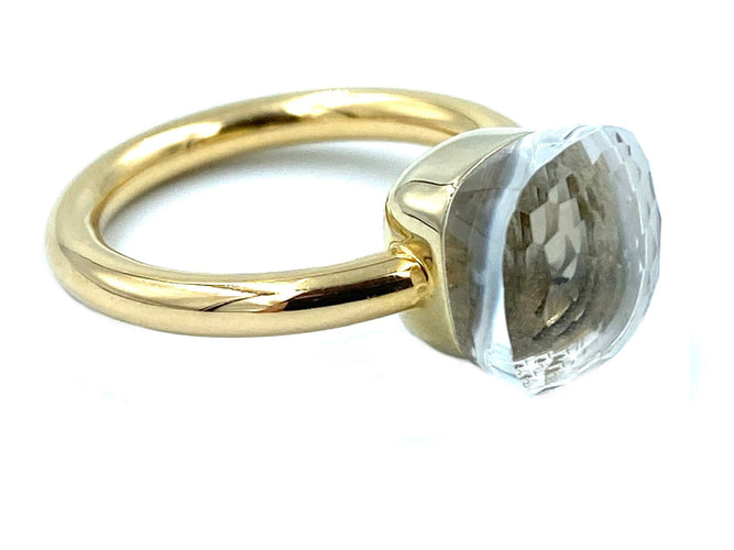 Bague Pomellato. Bague Nudo Classique or et quartz blanc 58 Facettes
