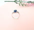 Bague Bague Saphir 1,70 ct taille coussin Diamants 58 Facettes AA 1588