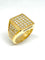 Bague Chevalière homme en or jaune et diamants 58 Facettes