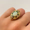 Bague 53 Bague Marquise Opale Emeraudes Diamants 58 Facettes