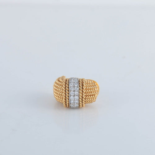 Boucles d'oreilles Boucles d'oreilles en or jaune, diamants 58 Facettes