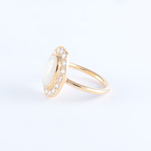 Bague Bague Marguerite Opale Diamants 58 Facettes