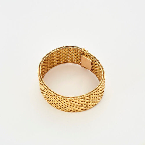 Bracelet Manchette Vintage en Or Jaune 58 Facettes