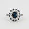 Bague 55 Bague Marguerite Saphirs Diamants 58 Facettes