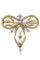 Broche Brocha ancienne 2 Ors Perles Diamants 58 Facettes 082481