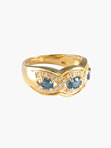 Bague 52 Bague entrelacs Saphirs 58 Facettes