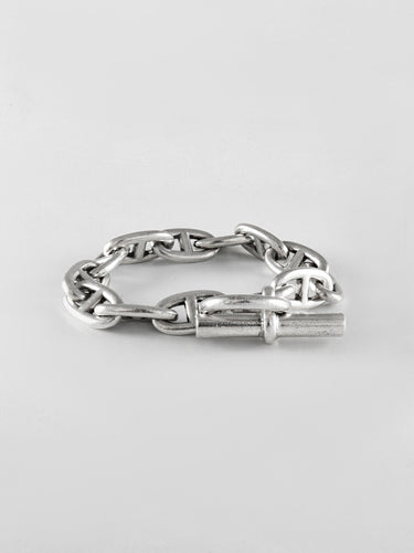 Bracelet Hermès - Bracelet Chaîne D’Ancre - Grand Modèle en Argent 58 Facettes