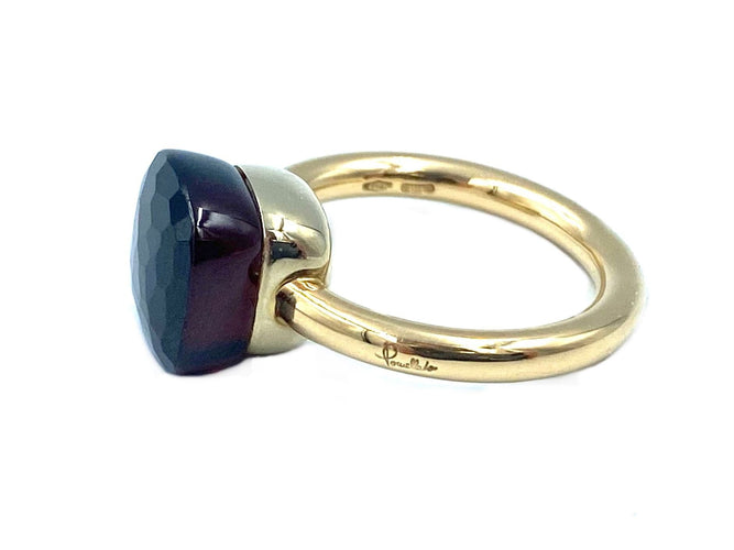Bague 53 POMELLATO.  Collection Nudo, bague 2 ors et grenat 58 Facettes